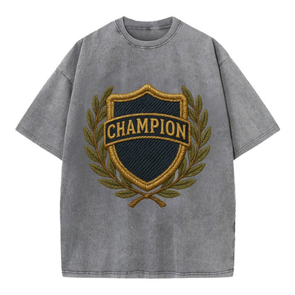 Champion Shield  - Vintage T-shirt - Grey