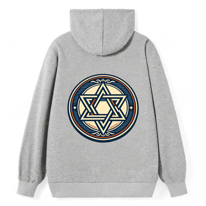 Celestial Unity Emblem - Classic Pullover Hoodie - Grey