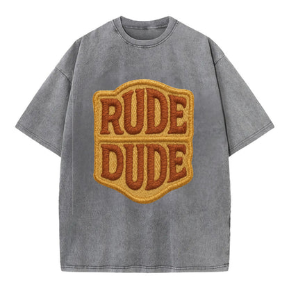 RUDE;DUDE ENERGY Surf Green Trucker - Vintage T-shirt - Grey