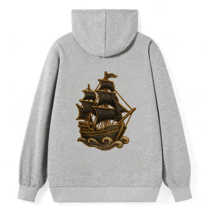 Pirate Ship  - Classic Pullover Hoodie - Grey