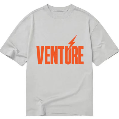 Bold typography design - "VENTURE" - taking risks, bold exploration - Classic T-shirt - Grey
