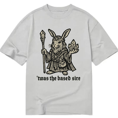 Crystals Healing Hippie Rabbit  - Classic T-shirt - Grey