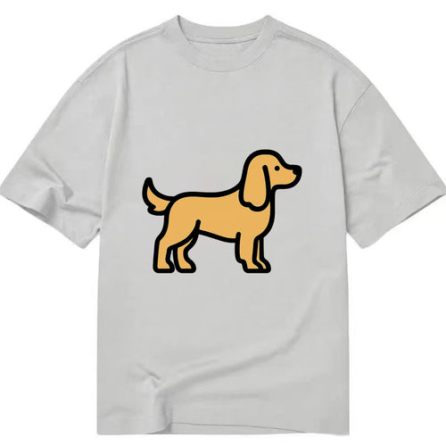 Cocker Spaniel - Golden colored flat side profile - Classic T-shirt