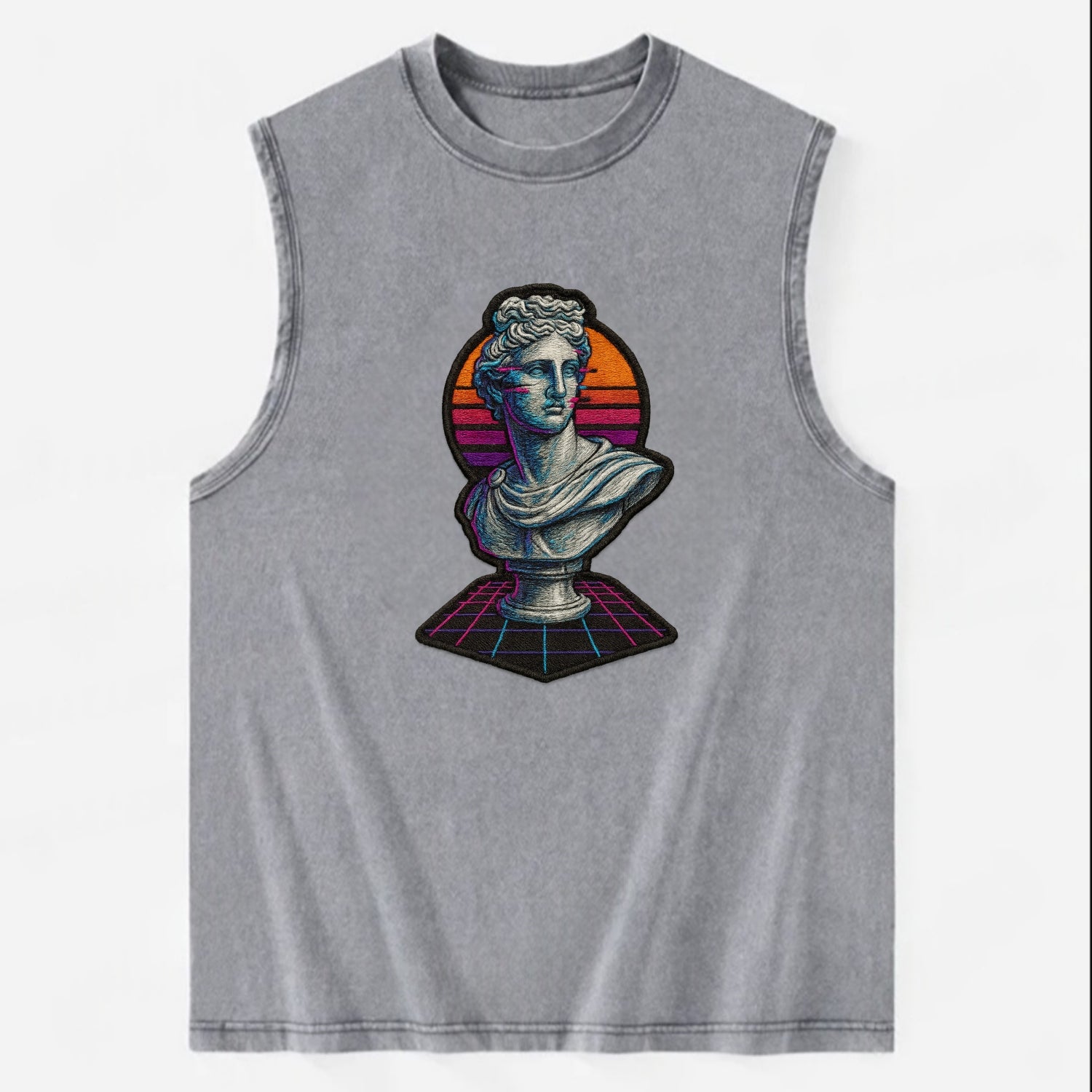 Greek Statue - Vintage Washed Tank - Grey