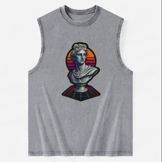 Greek Statue - Vintage Washed Tank - Grey