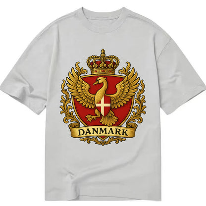 Denmark Heritage Badge  - Classic T-shirt - Grey