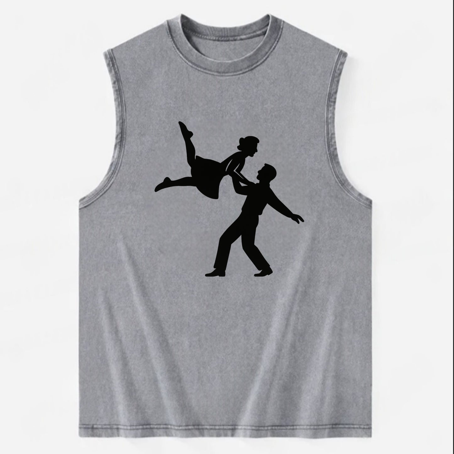 Swing dancers aerial lift - Vintage Washed Tank - Grey