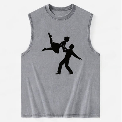 Swing dancers aerial lift - Vintage Washed Tank - Grey