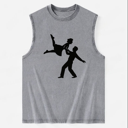 Swing dancers aerial lift - Vintage Washed Tank - Grey