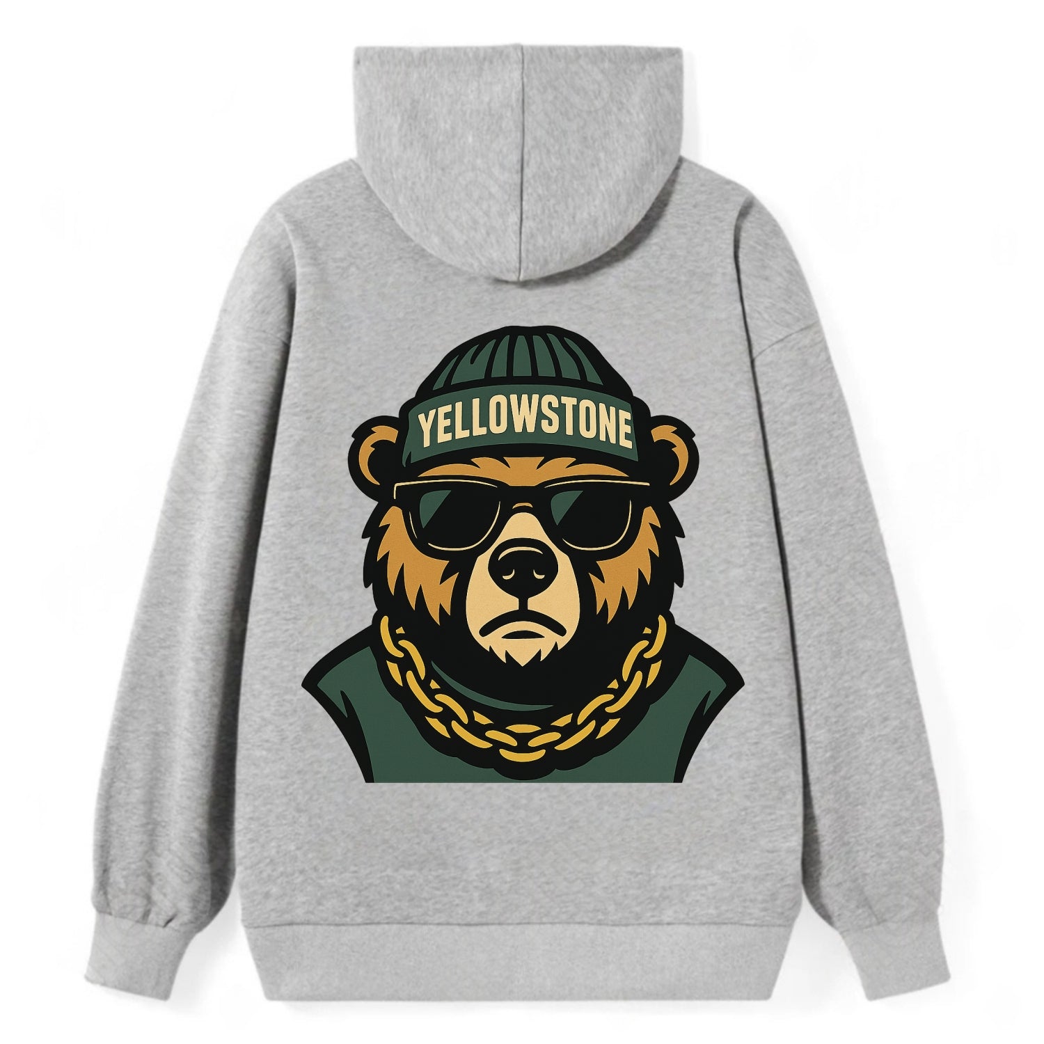 Yellowstone Bear - Classic Pullover Hoodie - Grey
