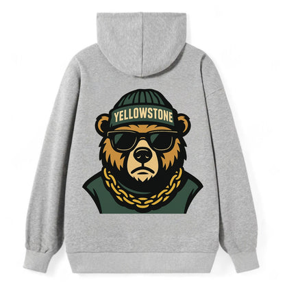 Yellowstone Bear - Classic Pullover Hoodie - Grey