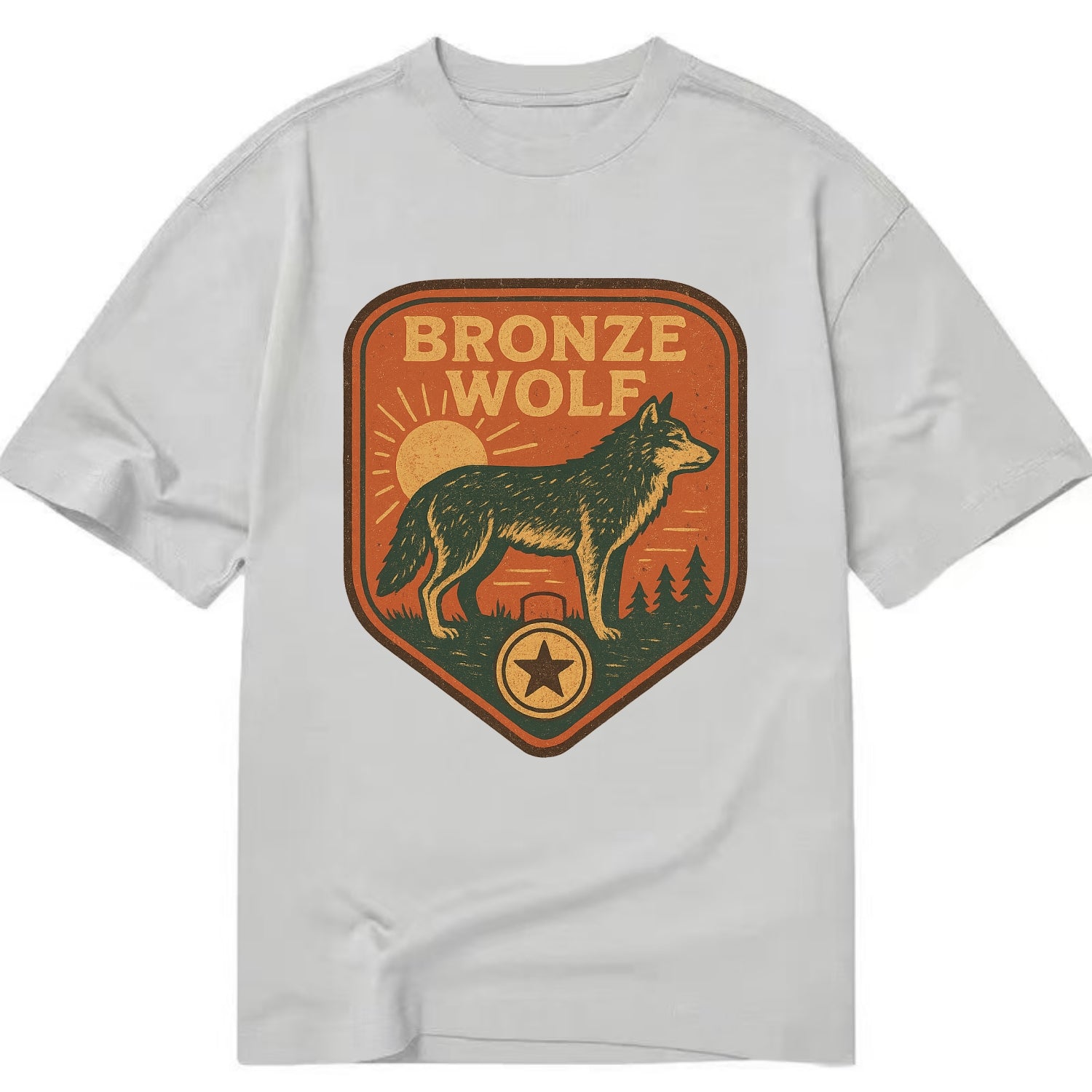 Bronze Wolf Medal  - Classic T-shirt - Grey
