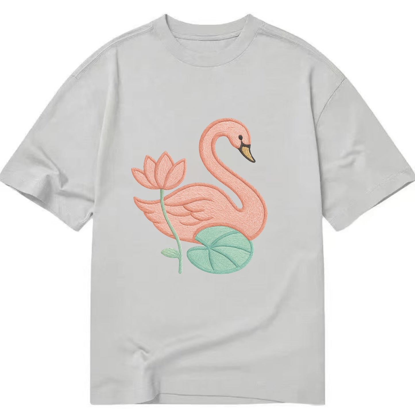 Coral Swan - Classic T-shirt - Grey