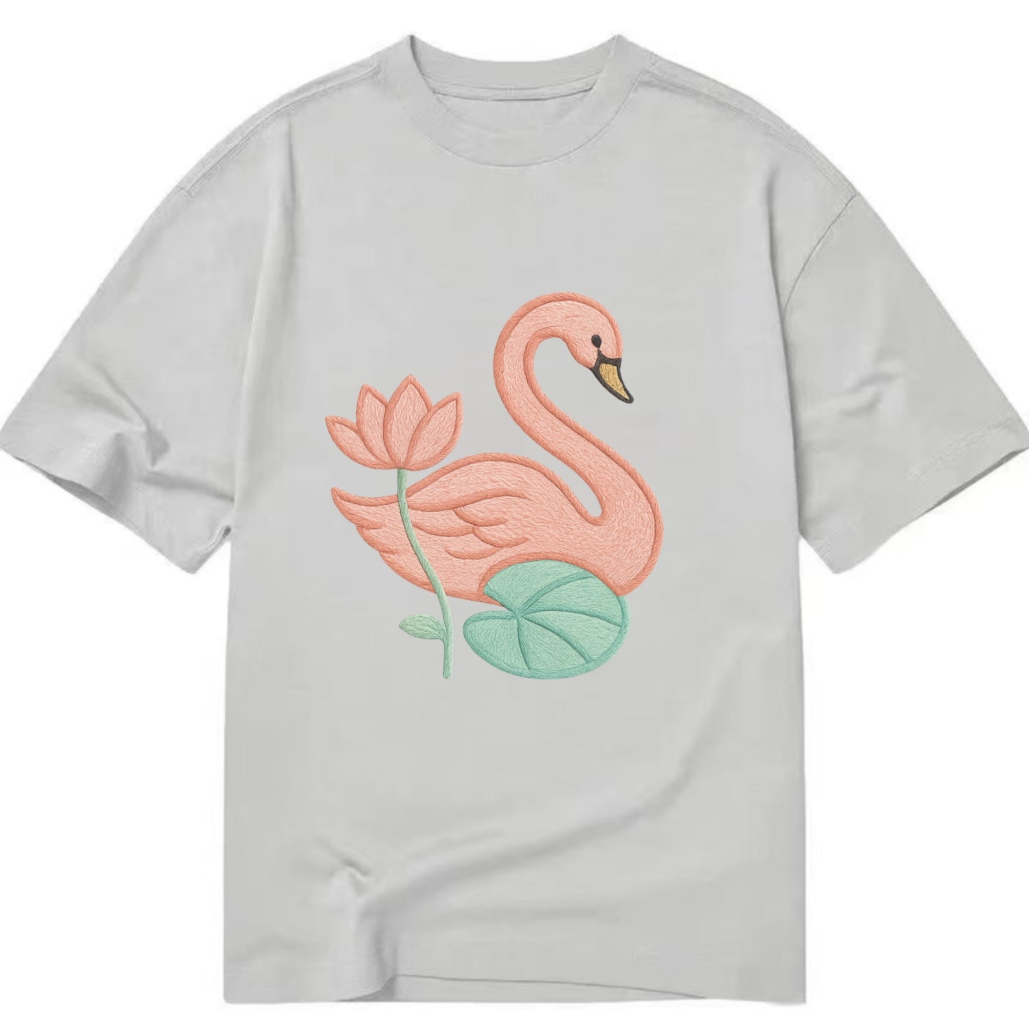 Coral Swan - Classic T-shirt - Grey