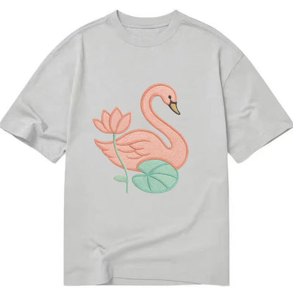 Coral Swan - Classic T-shirt - Grey