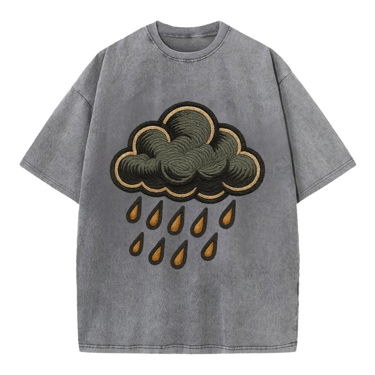 Rain Cloud  - Vintage T-shirt - Grey