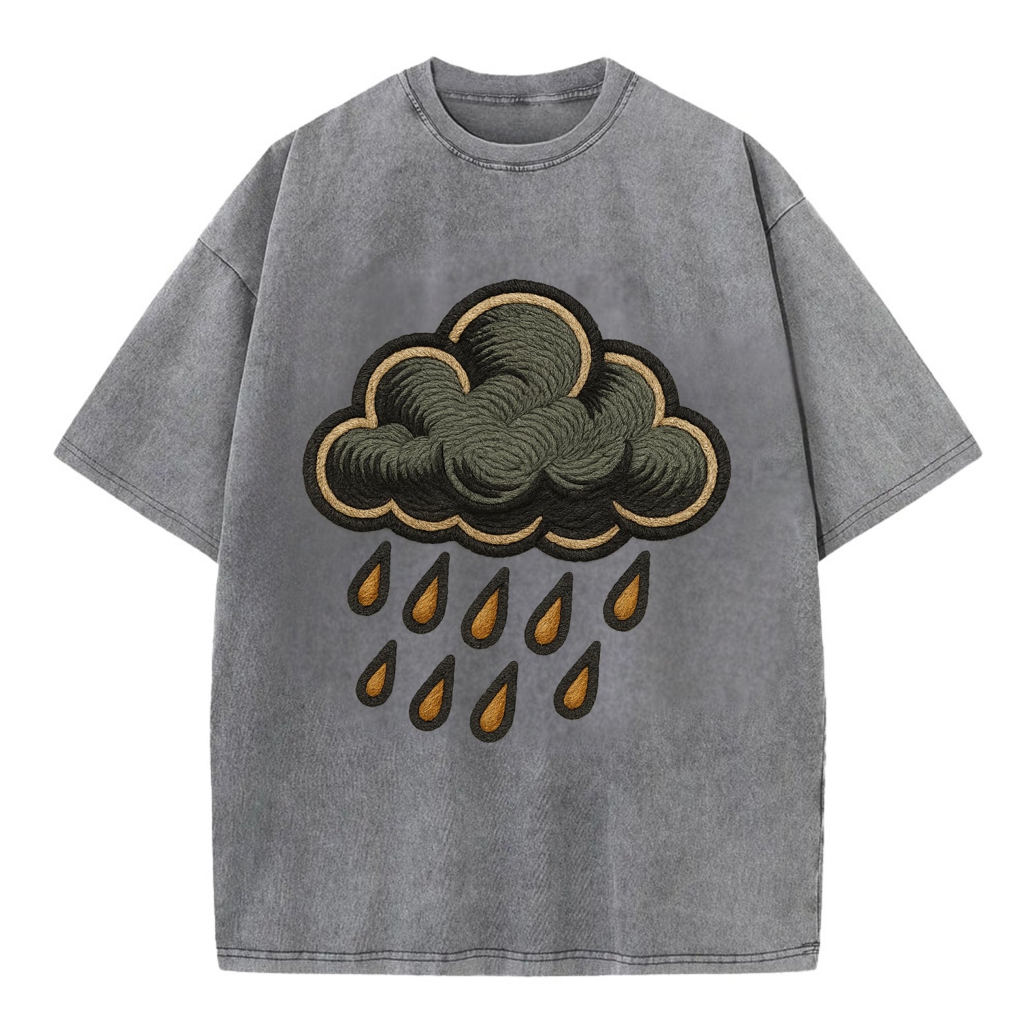 Rain Cloud  - Vintage T-shirt - Grey