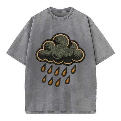Rain Cloud  - Vintage T-shirt - Grey