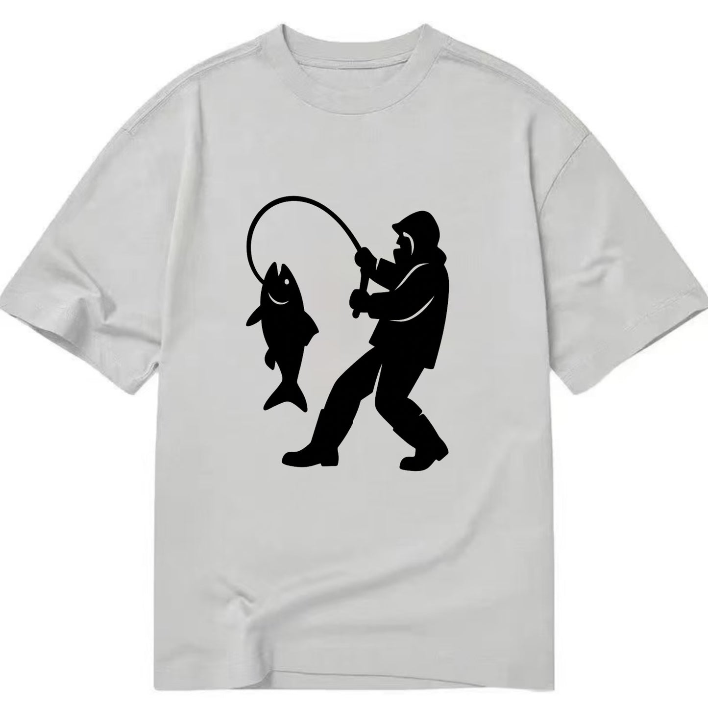 Alaskan fisherman hauling catch - Classic T-shirt - Grey