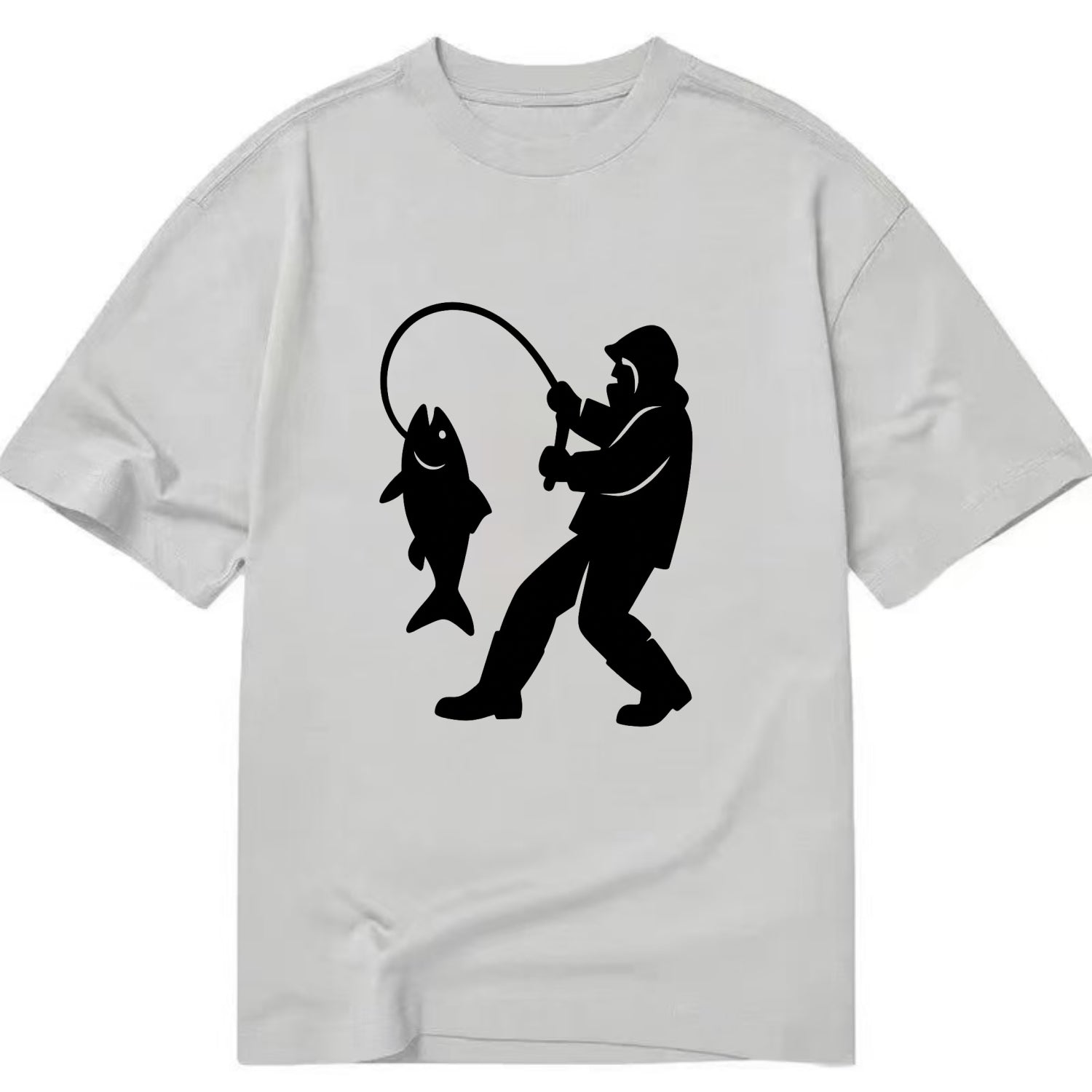 Alaskan fisherman hauling catch - Classic T-shirt - Grey