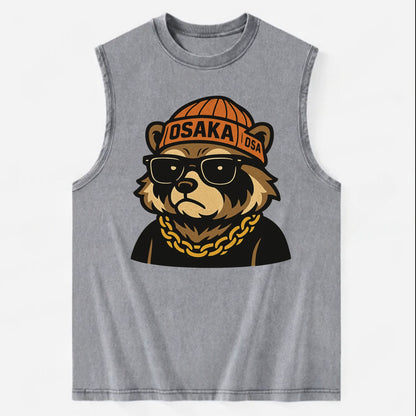 Osaka Tanuki - Vintage Washed Tank - Grey