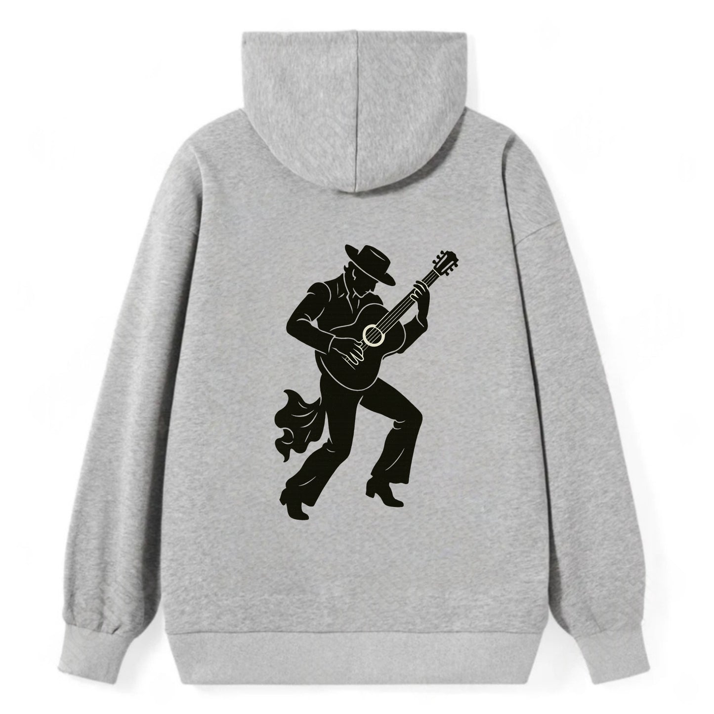 Flamenco guitarist dramatic pose - Classic Pullover Hoodie - Grey