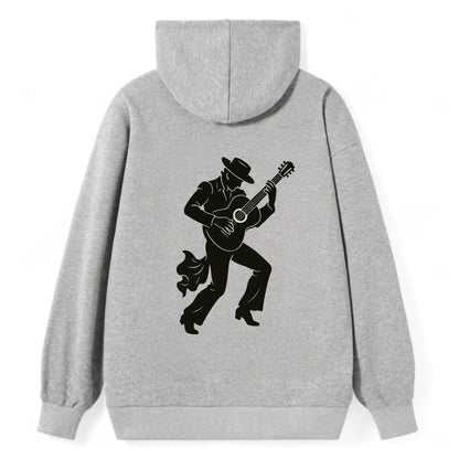 Flamenco guitarist dramatic pose - Classic Pullover Hoodie - Grey