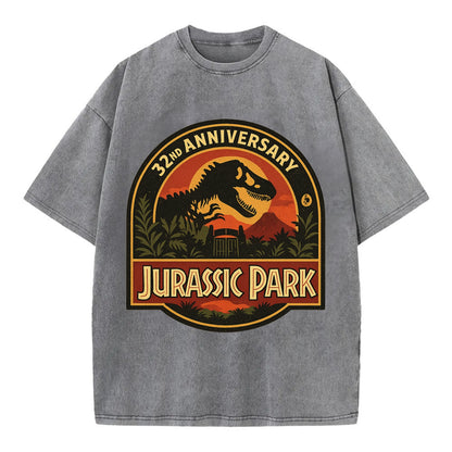 Jurassic Park 32nd Anniversary - Vintage T-shirt - Grey