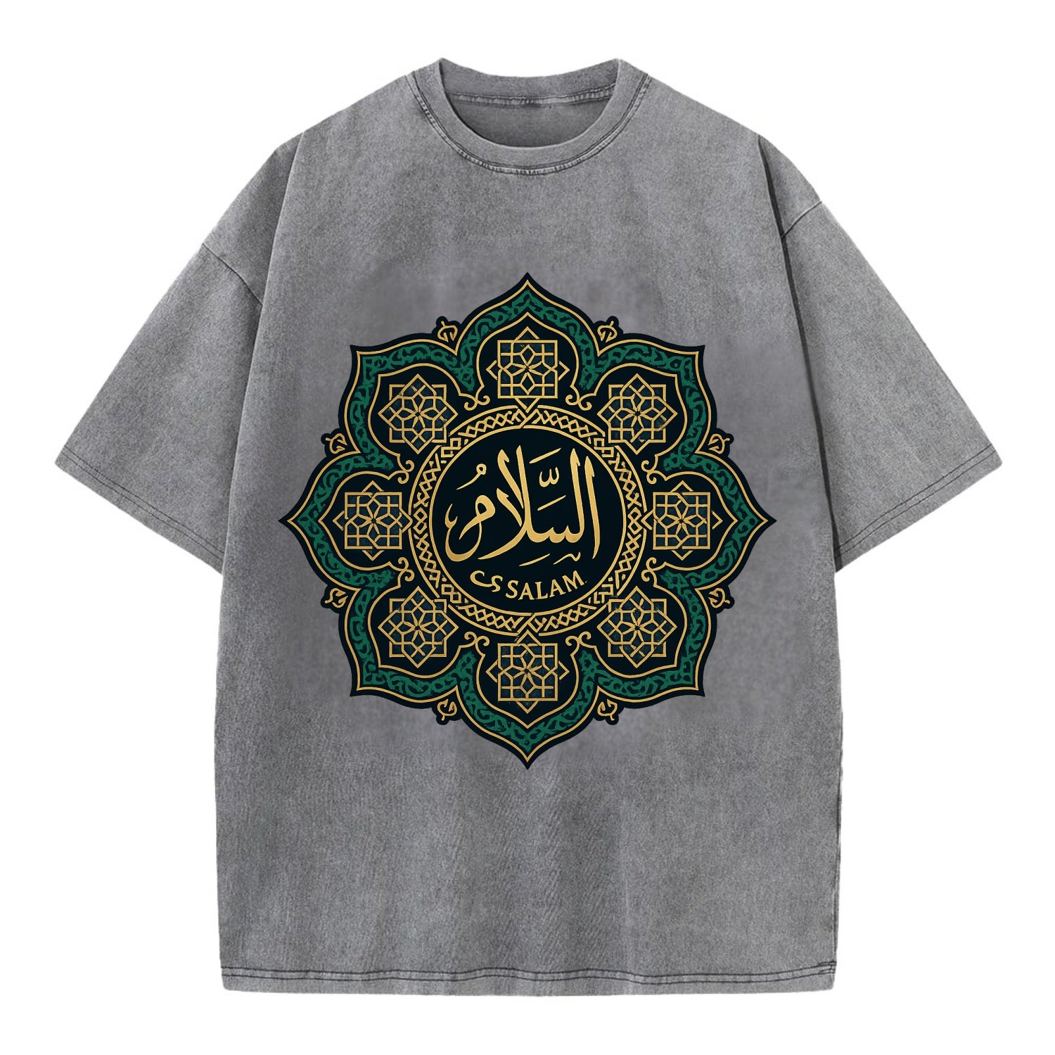 As-Salam Mandala - Vintage T-shirt - Grey