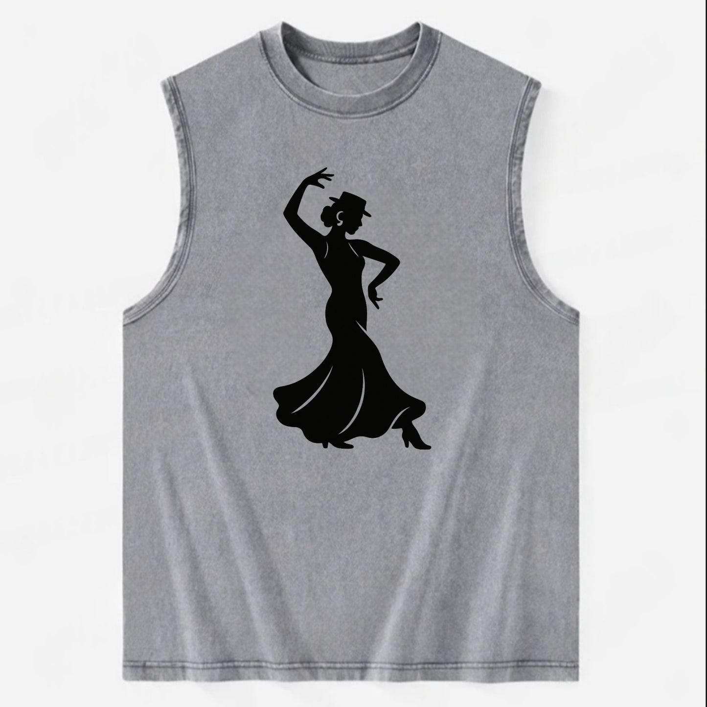 Flamenco dancer passionate stance - Vintage Washed Tank - Grey