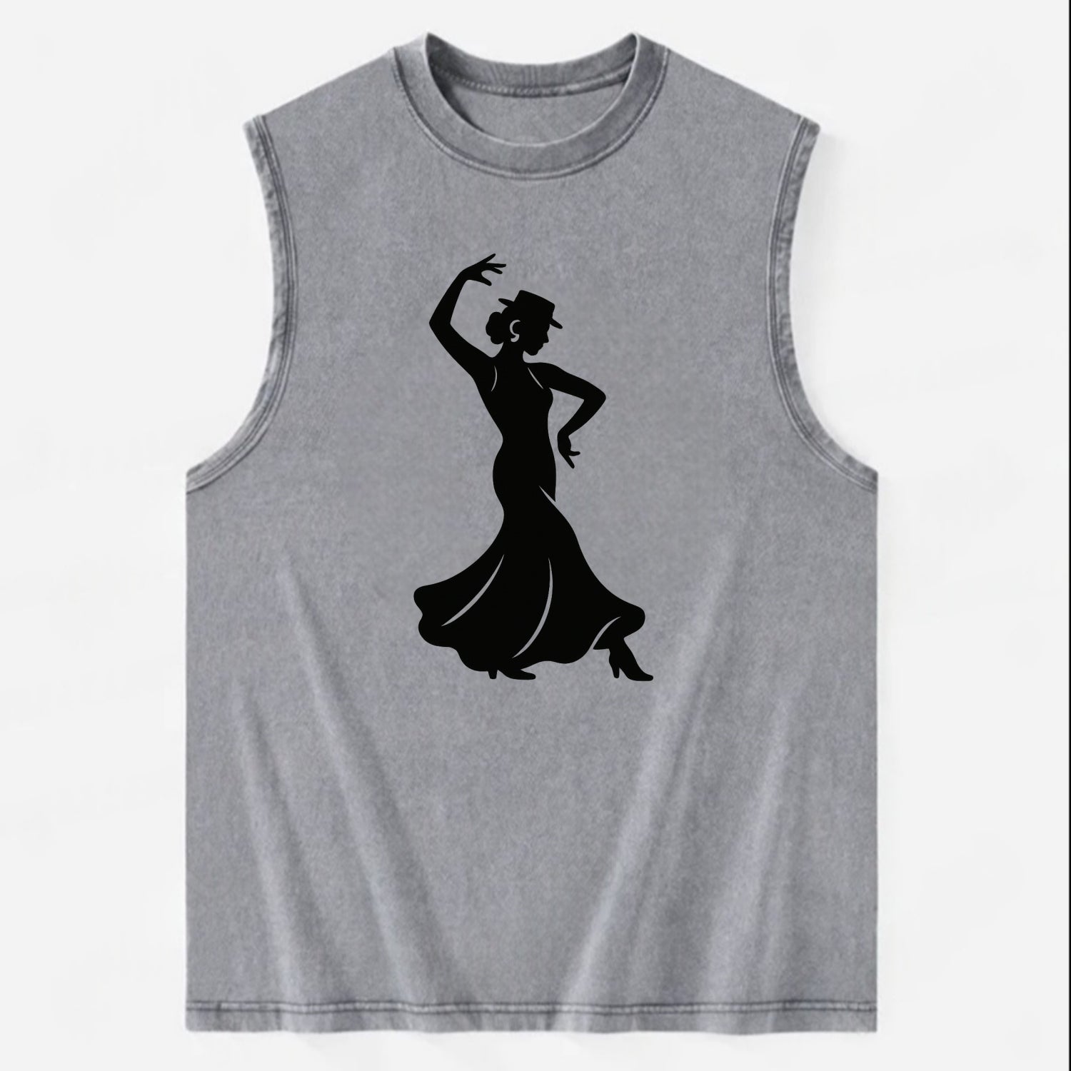 Flamenco dancer passionate stance - Vintage Washed Tank - Grey