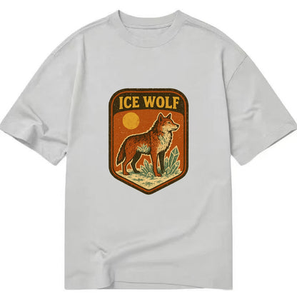 Ice Wolf Crystal  - Classic T-shirt - Grey