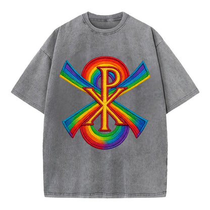 Chi Rho  - Vintage T-shirt - Grey