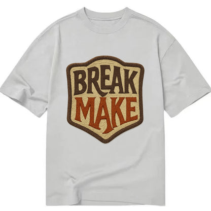 BREAK;MAKE THE RULES Rebel Red Snapback - Classic T-shirt - Grey