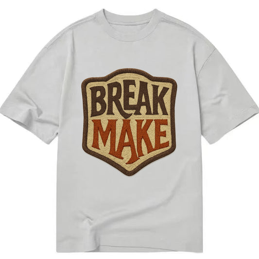 BREAK;MAKE THE RULES Rebel Red Snapback - Classic T-shirt - Grey