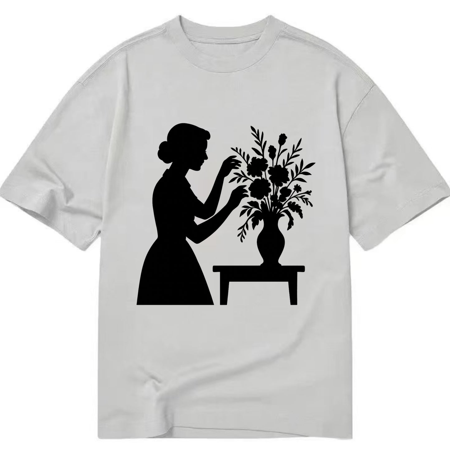 Florist arranging dramatic bouquet - Classic T-shirt - Grey