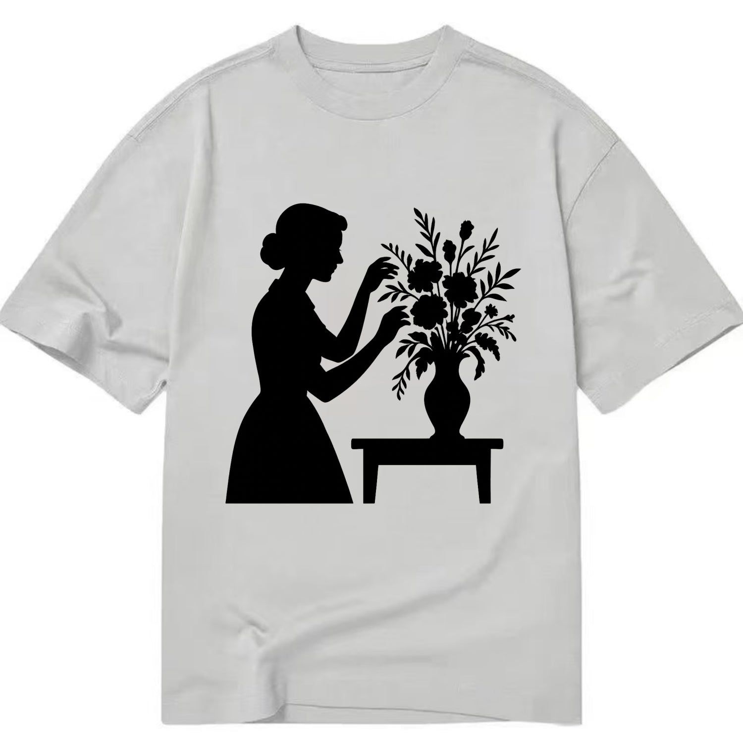 Florist arranging dramatic bouquet - Classic T-shirt - Grey
