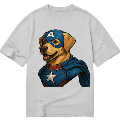 Labrador Patriotic Hero  - Classic T-shirt - Grey