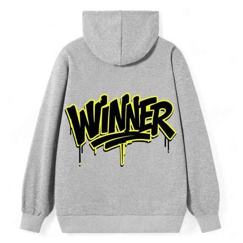 Bold typography design - WINNER - victorious mindset, champion - Classic Pullover Hoodie