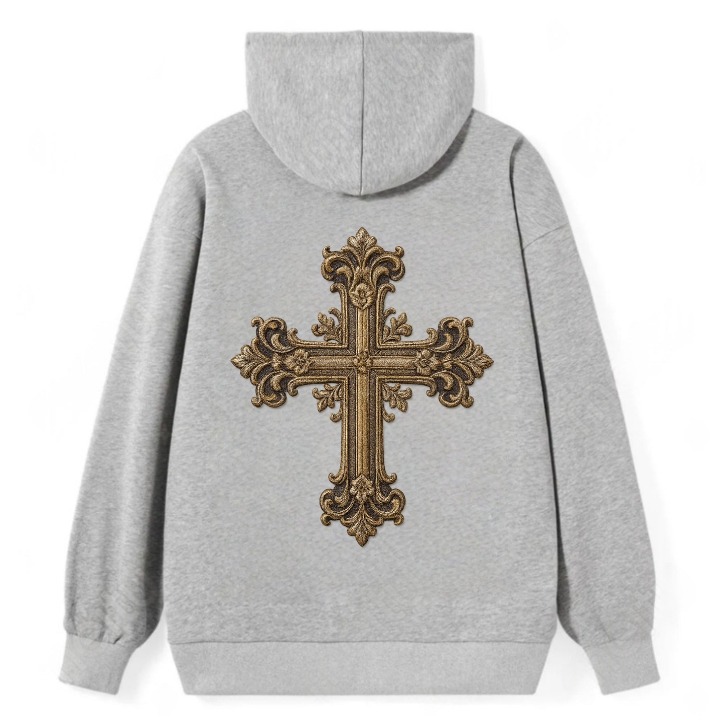 Victorian Cross  - Classic Pullover Hoodie - Grey