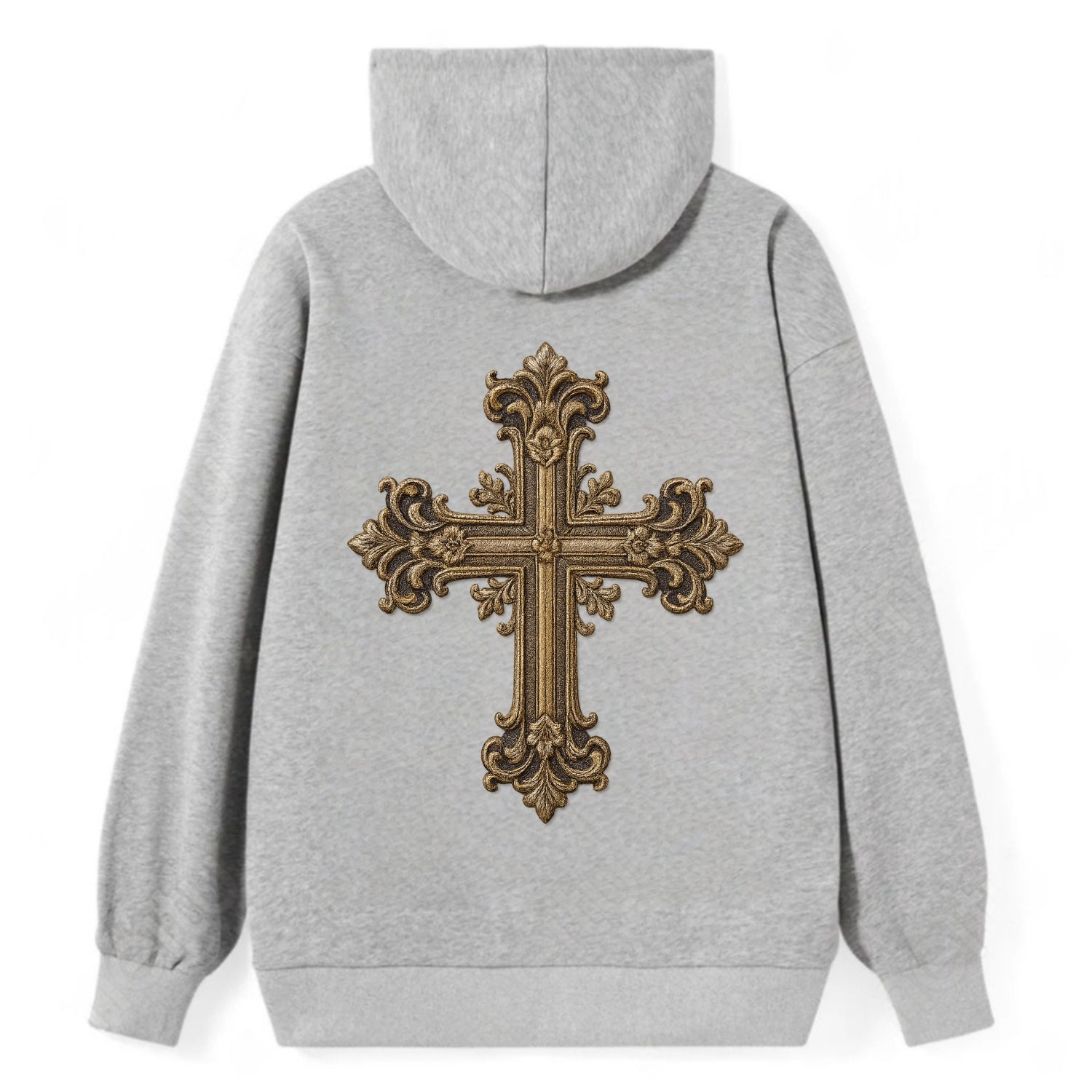 Victorian Cross  - Classic Pullover Hoodie - Grey