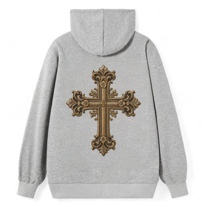Victorian Cross  - Classic Pullover Hoodie - Grey