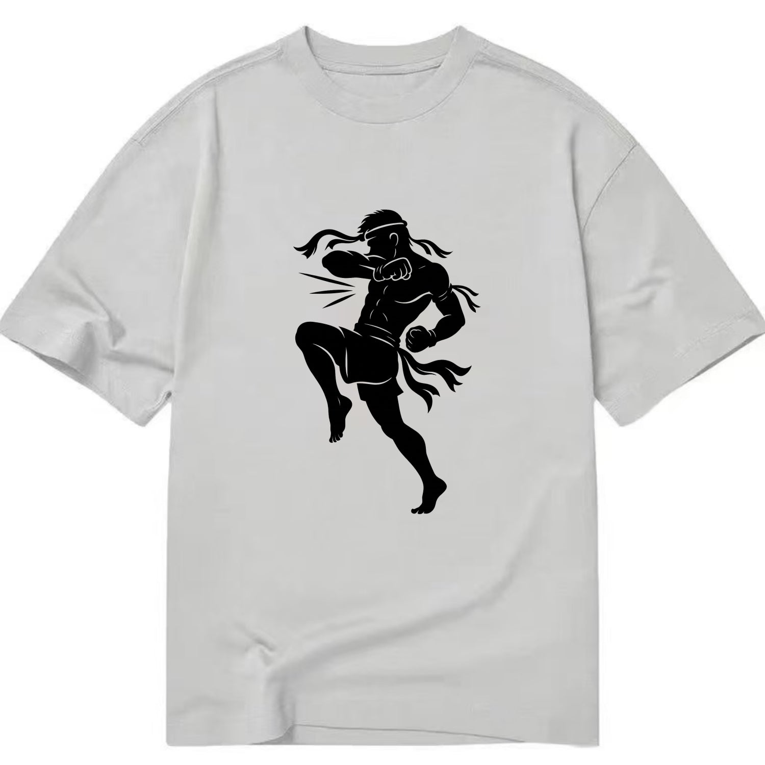 Thai Muay Thai fighter elbow strike - Classic T-shirt - Grey