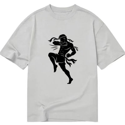 Thai Muay Thai fighter elbow strike - Classic T-shirt - Grey
