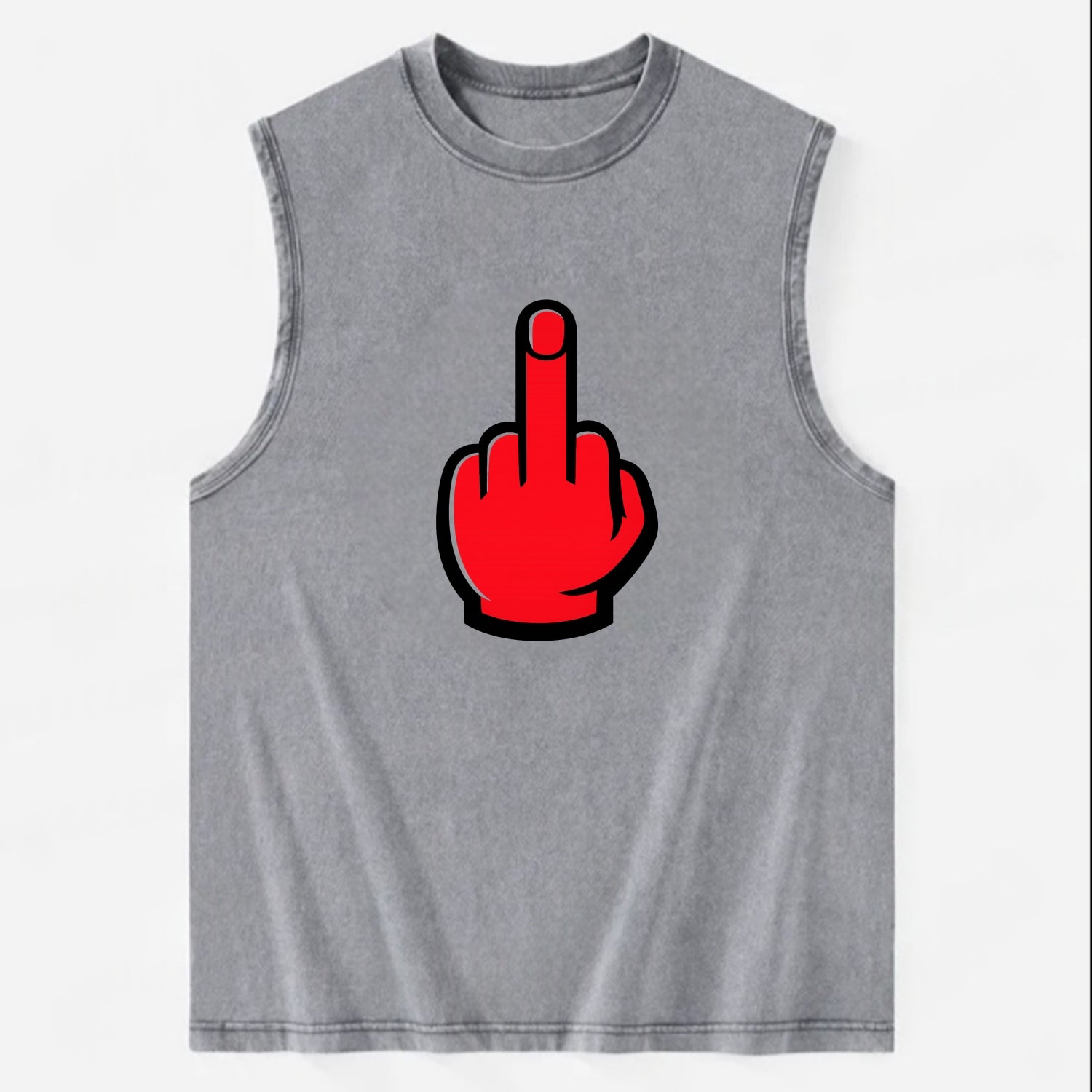 Bold Defiance Icon - Vintage Washed Tank - Grey