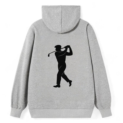 Golfer perfect swing follow-through - Classic Pullover Hoodie - Grey