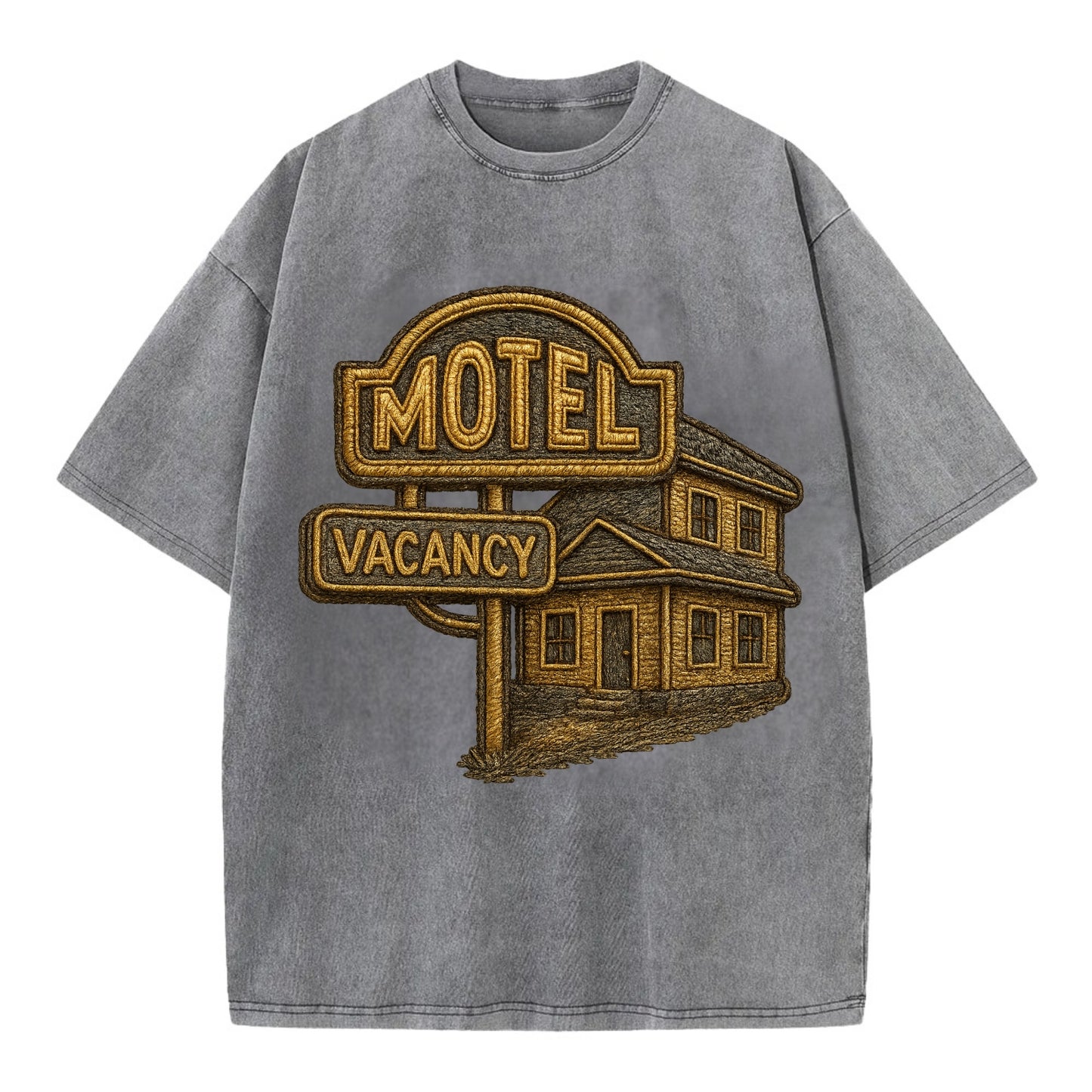 Motel Sign  - Vintage T-shirt - Grey
