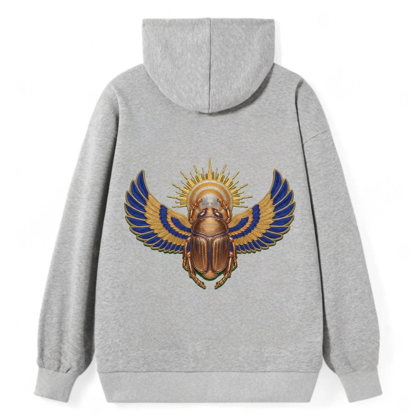 Winged Scarab - Classic Pullover Hoodie - Grey