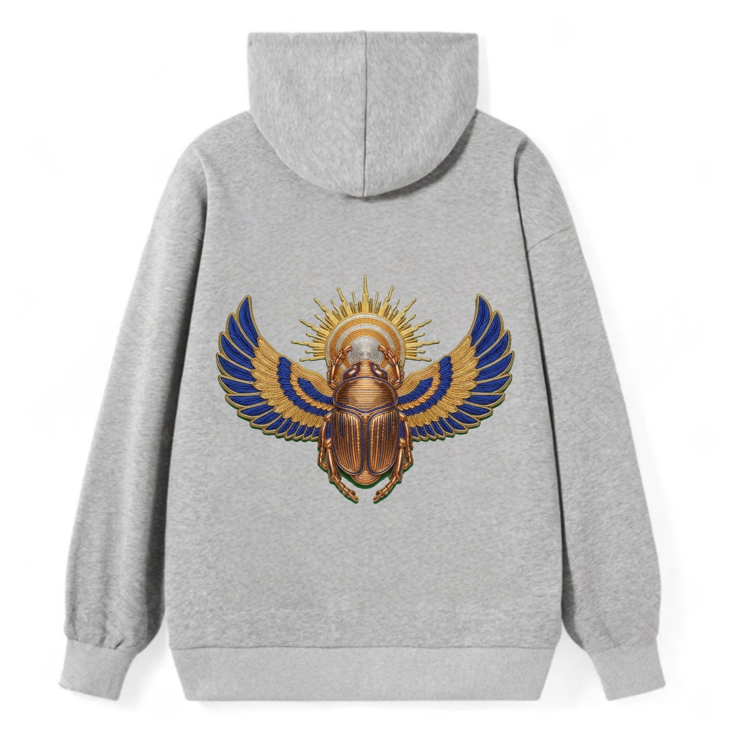 Winged Scarab - Classic Pullover Hoodie - Grey