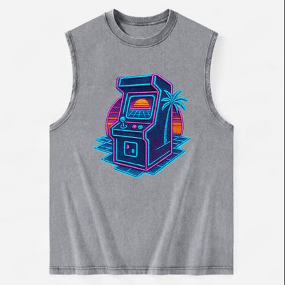 Arcade Machine - Vintage Washed Tank - Grey